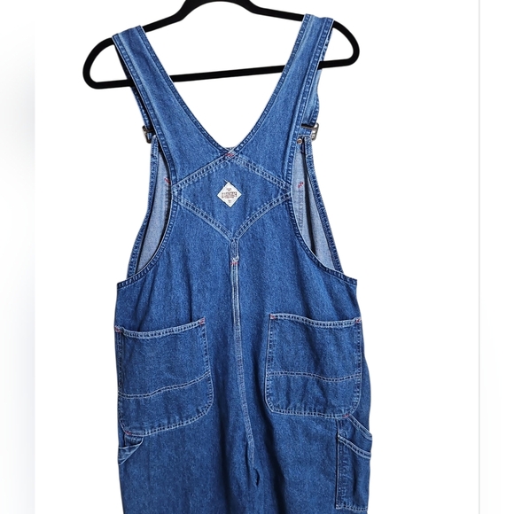Vtg Big Mac Denim Jean Bib Overalls Sz 36 x 28 Square Bak Mens Cargo - Picture 3 of 8